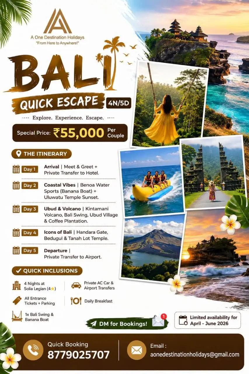 Bali Tour Package by A One Destination Holidays