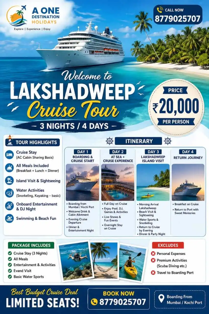 Lakshadweep Cruise Tour Package by A One Destination Holidays