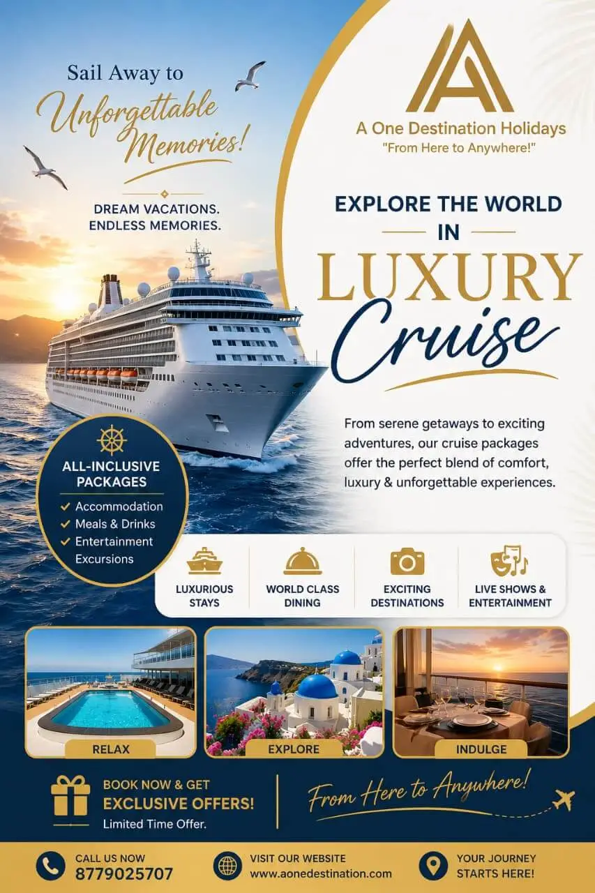 Luxury Cruise Holiday Package by A One Destination Holidays