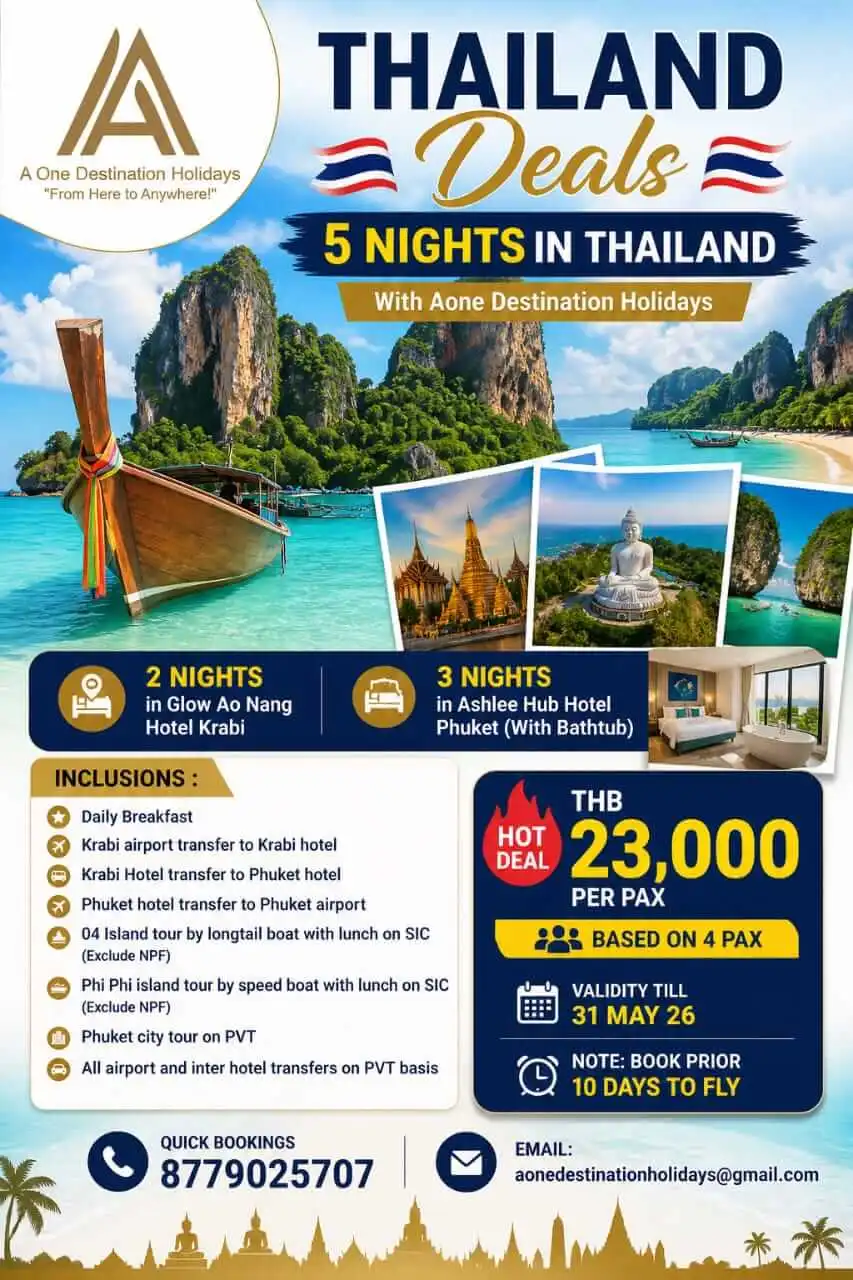 Thailand Tour Package by A One Destination Holidays